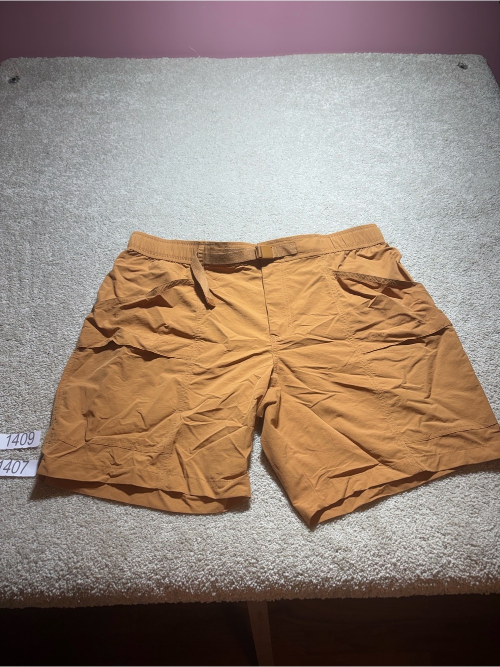 Eddie Bauer Men's UPF 50 Moisture Wicking Ripstop Tech Shorts XL Brown Sugar New